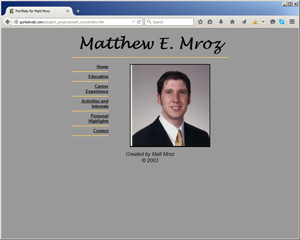 Matt Mroz - Personal Website